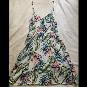 sleeveless, flower printed dress